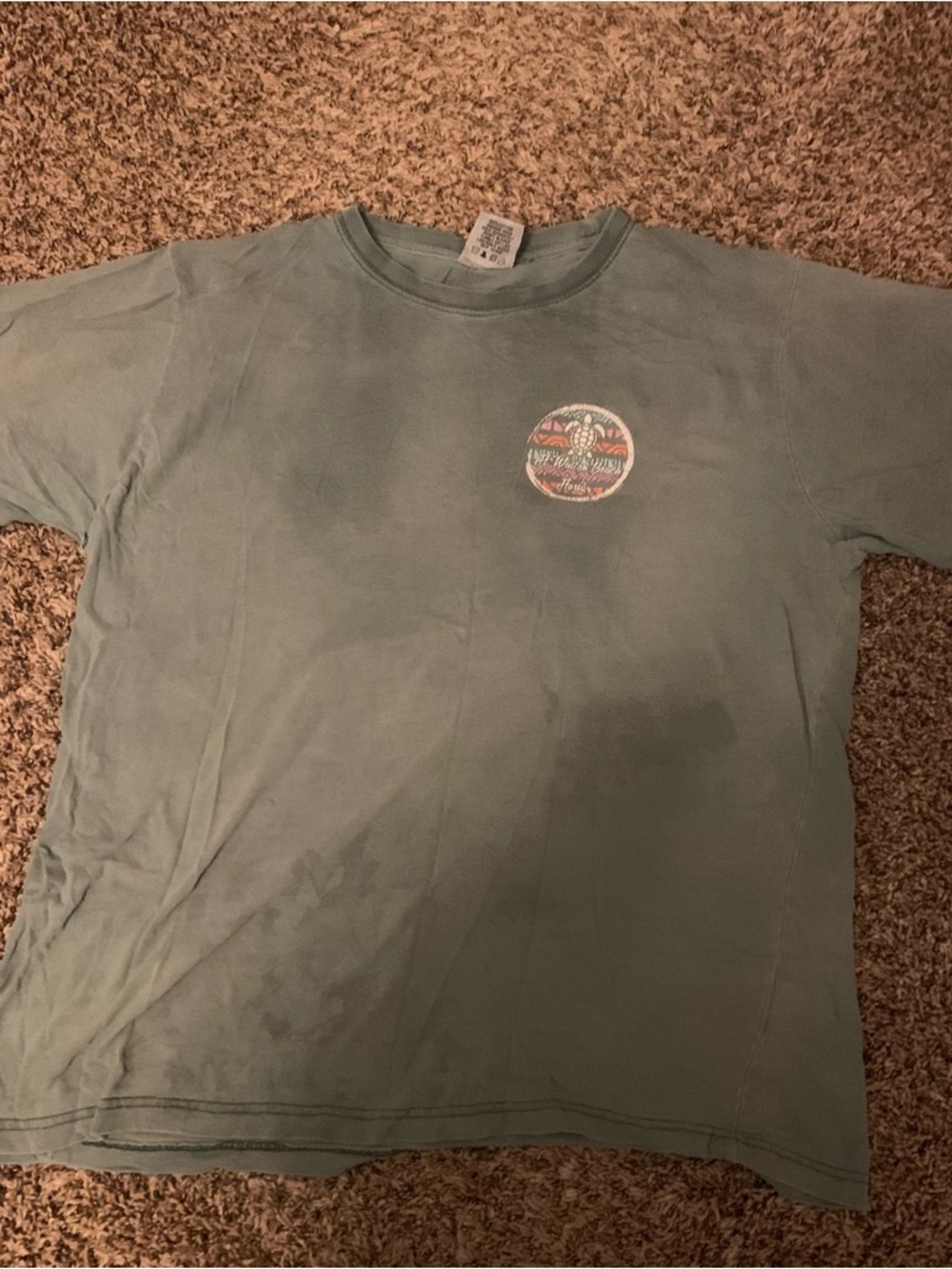 Graphic Pocket-Style Tee in Sage Green